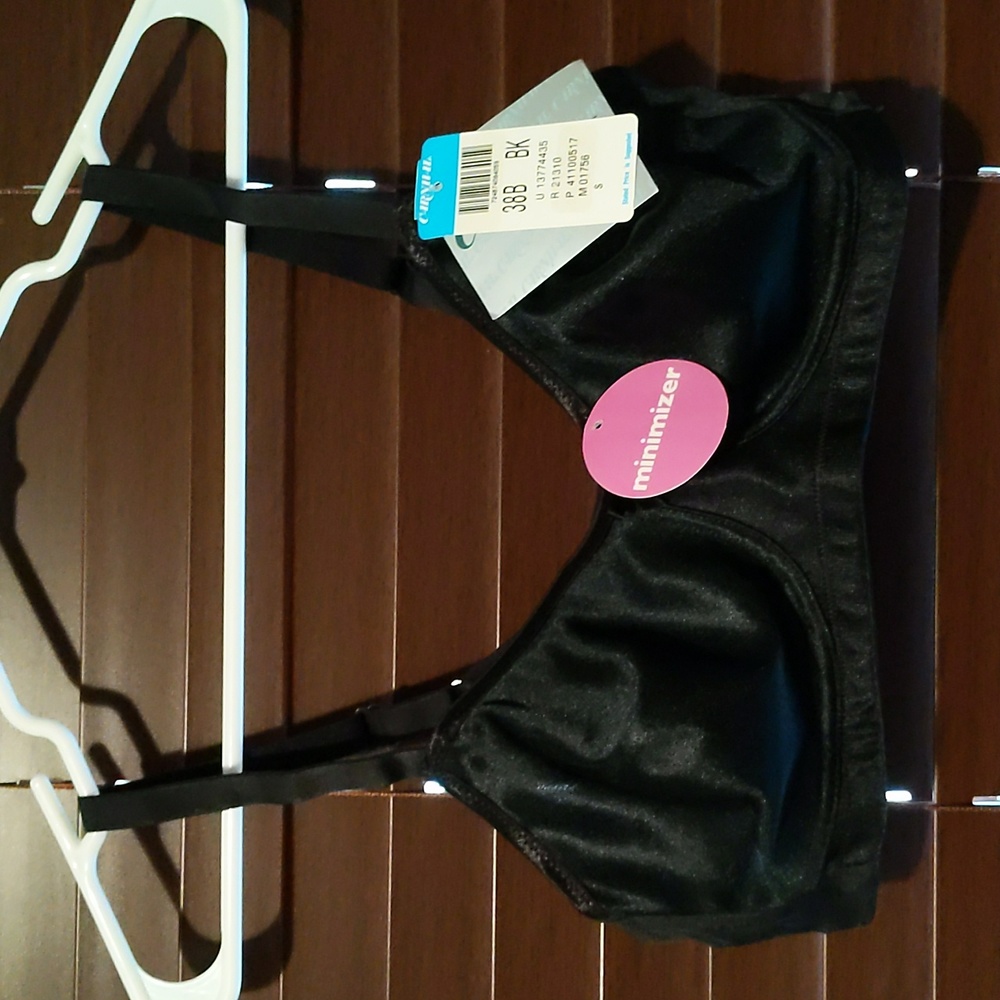 NWT Carnival 38B Wire Free Minimizer Bra 517 Black